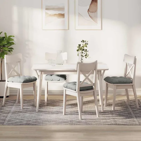 Coussins de siège 4 pcs Gris clair 45 x 45 cm