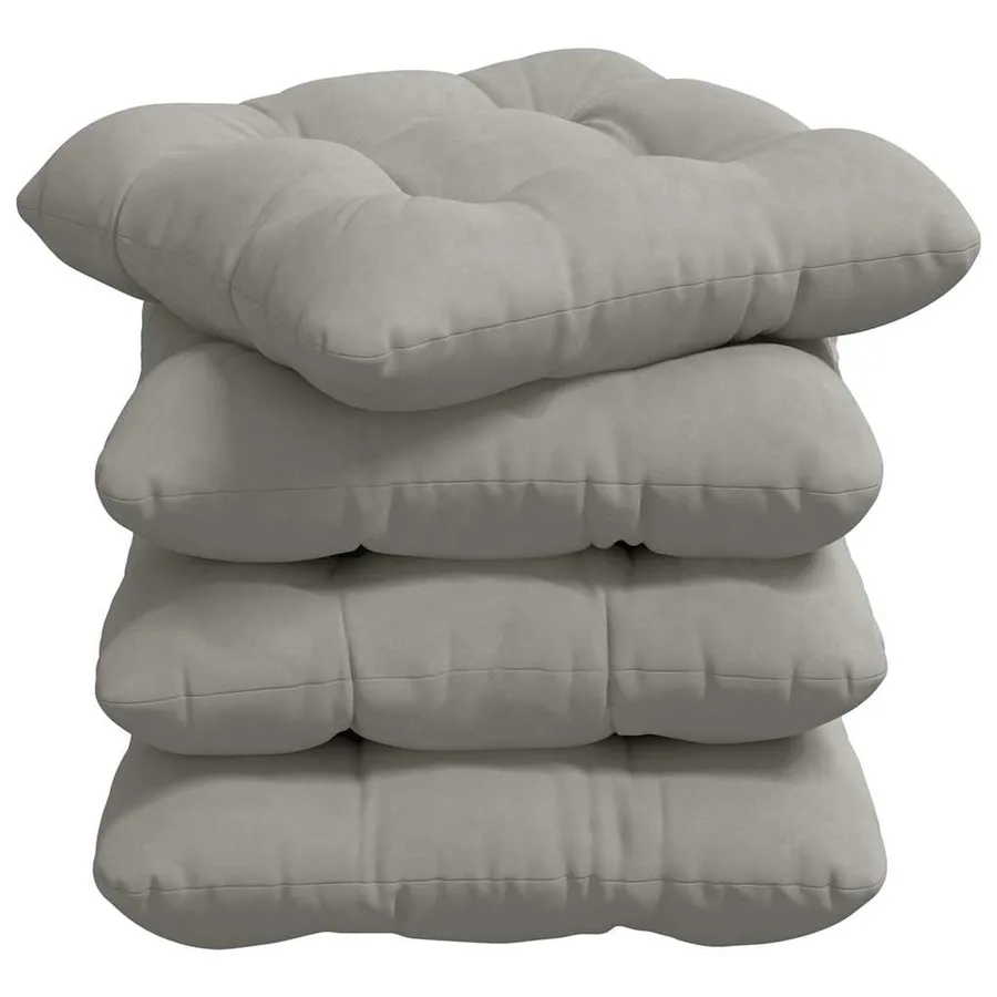 Coussins de siège 4 pcs Gris clair 45 x 45 cm - 2