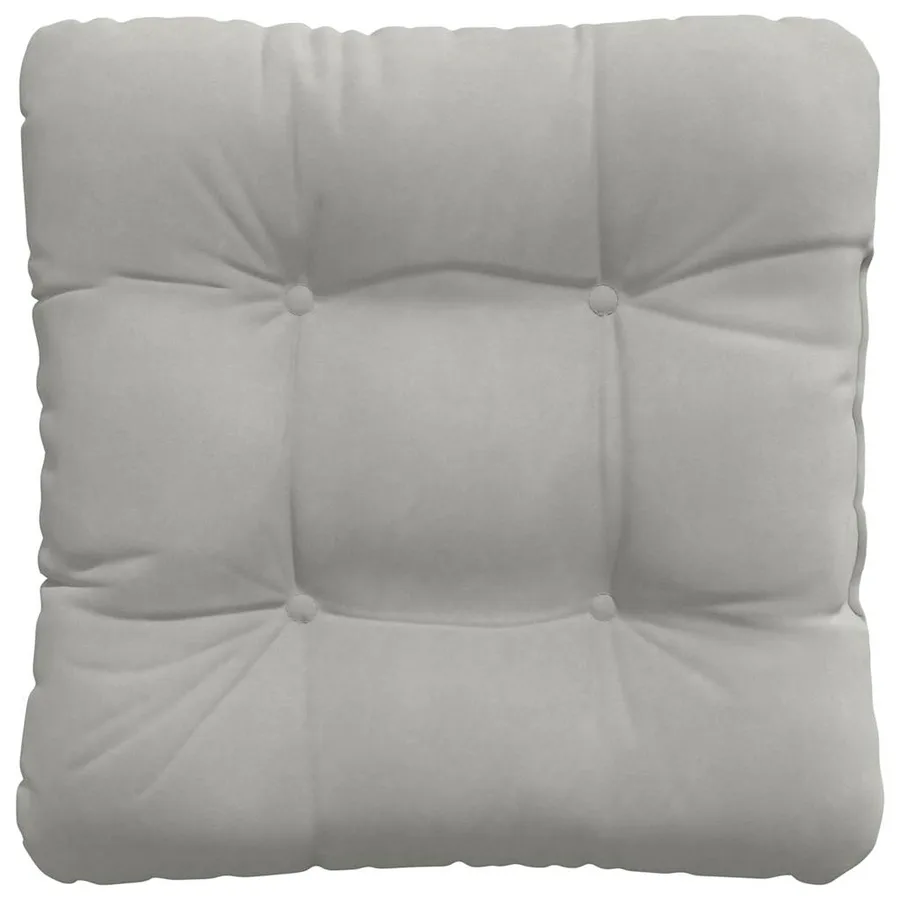 Coussins de siège 4 pcs Gris clair 45 x 45 cm - 7