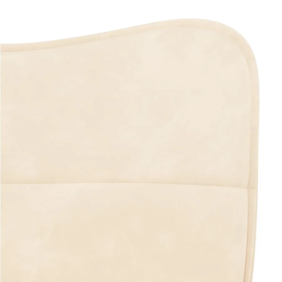 Chaises à manger lot de 2 Crème Velours - 7