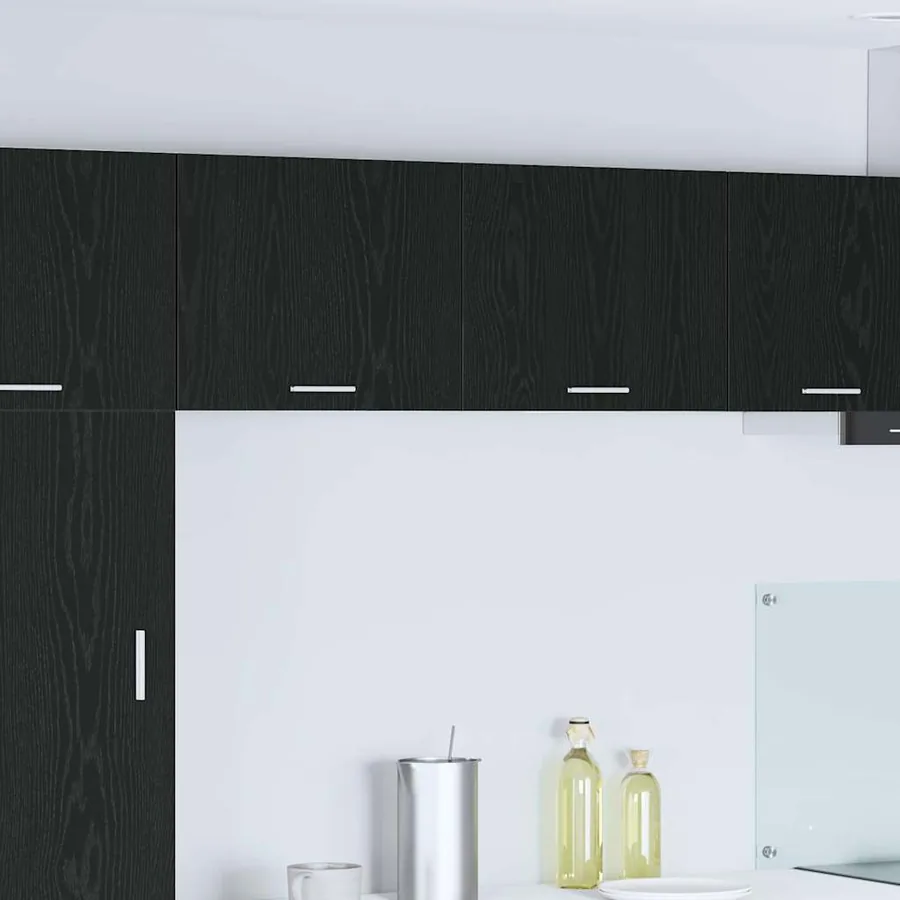 Armoire suspendue Chêne noir et Blanc 50 x 31 x 40 cm