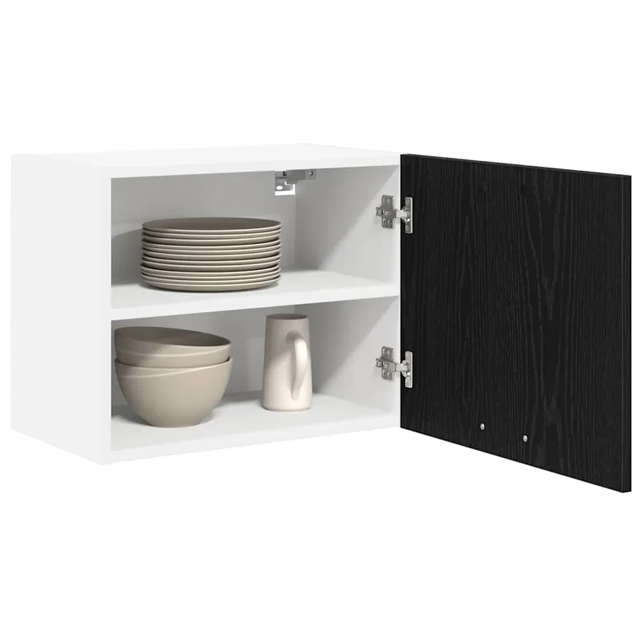 Armoire suspendue Chêne noir et Blanc 50 x 31 x 40 cm - 3