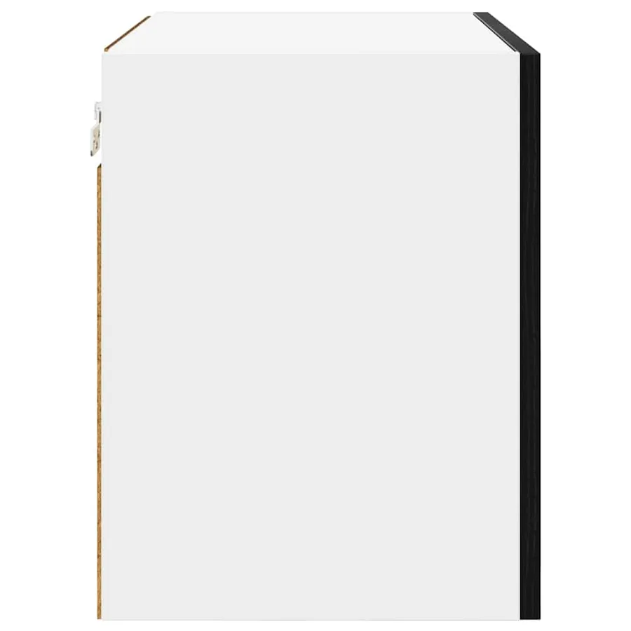 Armoire suspendue Chêne noir et Blanc 50 x 31 x 40 cm - 7