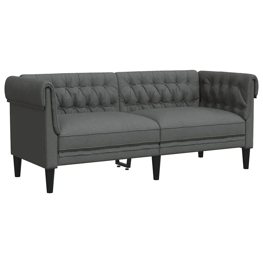 Canapé Gris foncé 182,5 x 74,5 x 74,5 cm Polyester - 2