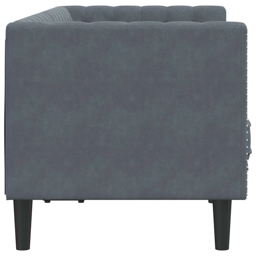 Canapé Gris foncé 174 x 74,5 x 70,5 cm Velours - 5