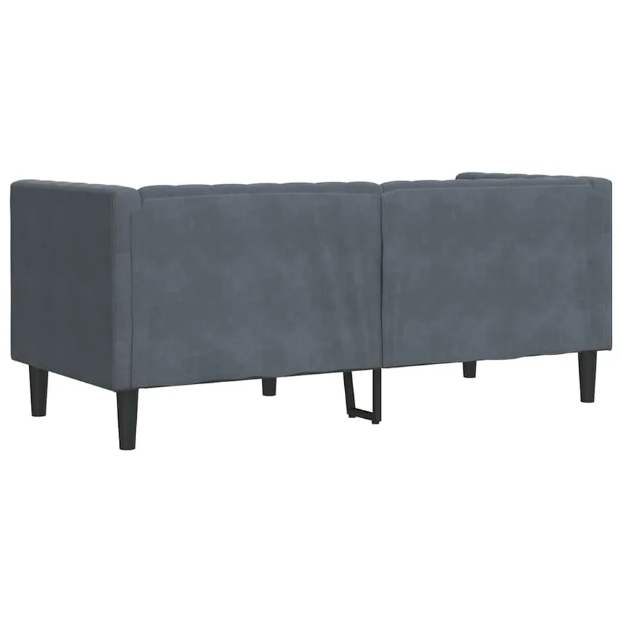 Canapé Gris foncé 174 x 74,5 x 70,5 cm Velours - 6