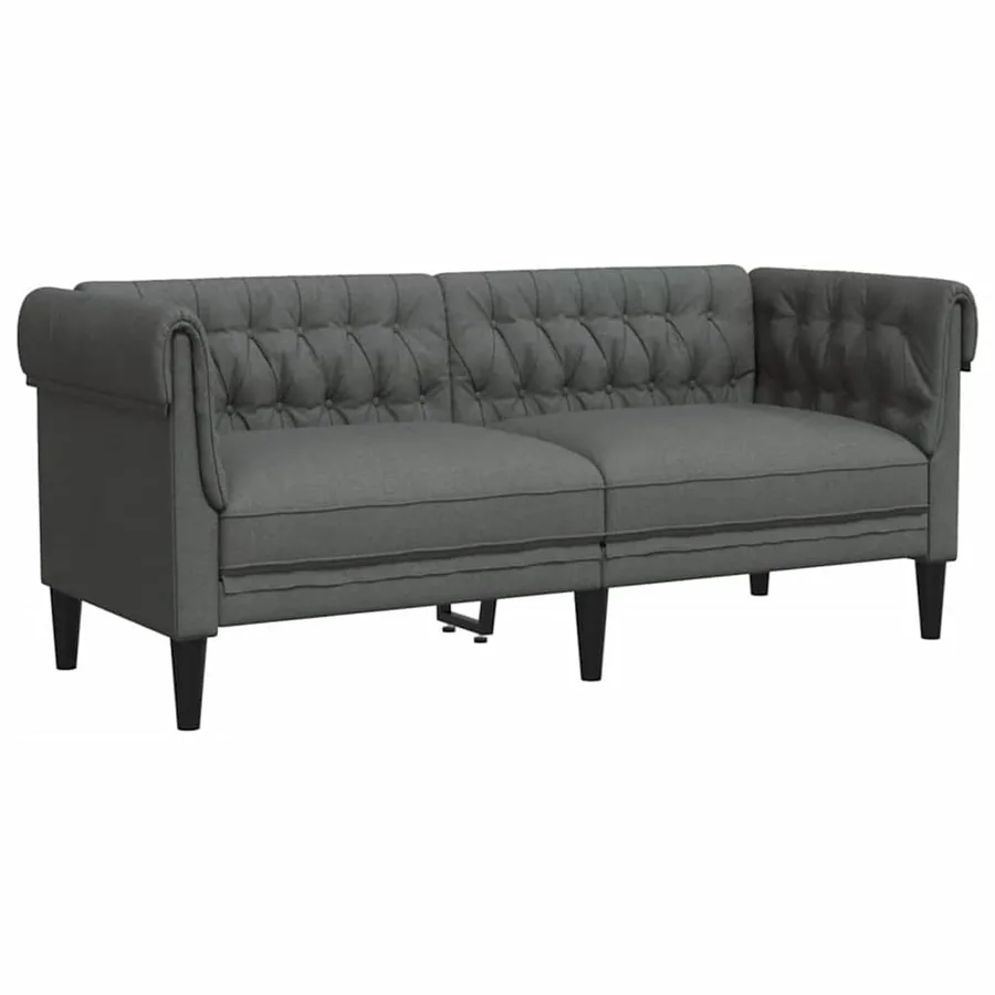 Canapé de salon 3 pcs Gris foncé 201,5 x 74,5 x 74,5 cm tissu - 5