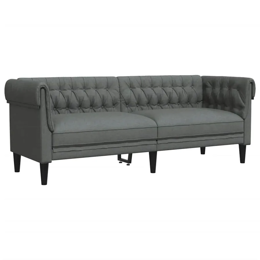 Canapé de salon 3 pcs Gris foncé 201,5 x 74,5 x 74,5 cm tissu - 6