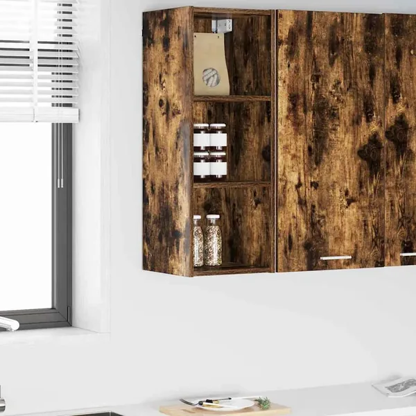 Armoire suspendue avec stockage Chêne fumé 30 x 29,5 x 80 cm