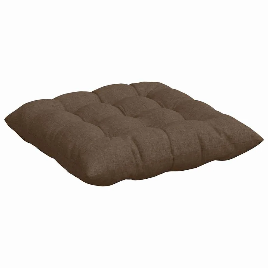 Coussins de siège 4 pcs Marron 40 x 40 x 6 cm tissu - 5