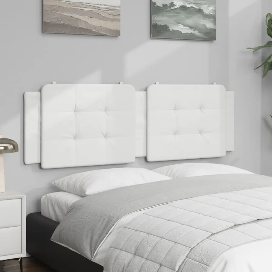 Coussin de tête de lit Zadar blanc 152 cm similicuir - 3