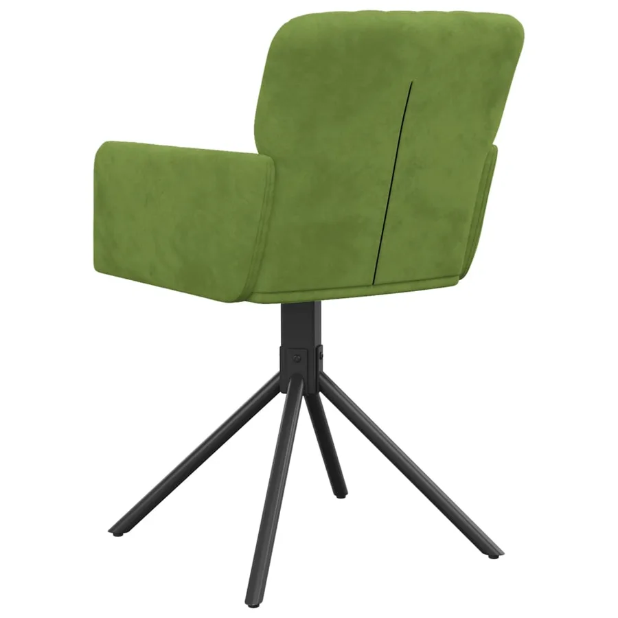 Chaises pivotantes à manger lot de 2 Vert clair Velours - 6