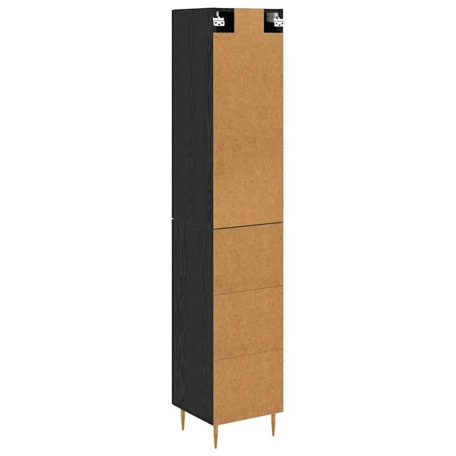 Haut Armoire 2 pcs Chêne noir Bois d'ingénierie - 8