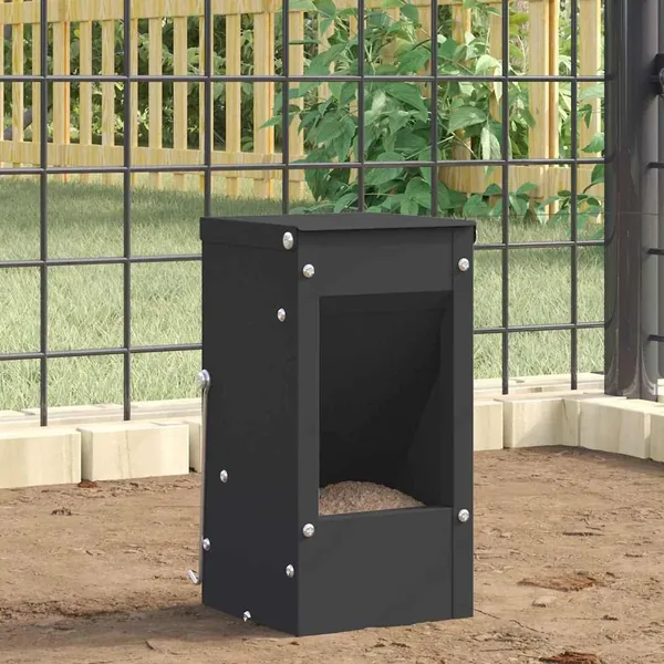 Distributeur pour lapins Noir 12,5 x 12,5 x 25 cm