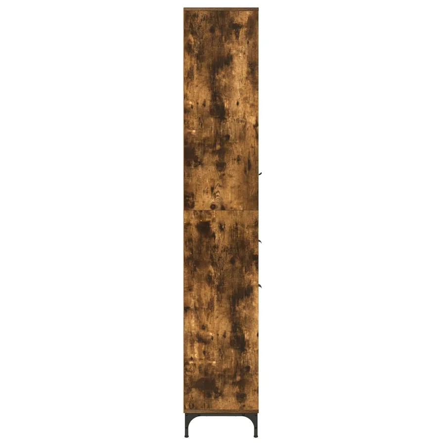 Cabinet de salle de bain Chêne fumé 31,5 x 33 x 190 cm - 7