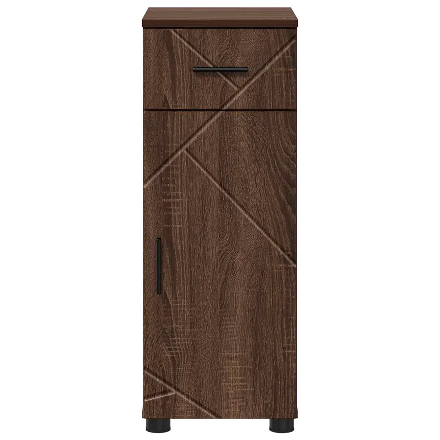Cabinet de salle de bain avec tiroir Chêne brun 30 x 35 x 80 cm - 6