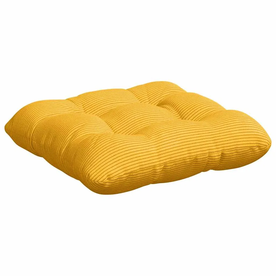 Coussins de siège 4 pcs Jaune clair 45 x 45 cm - 5