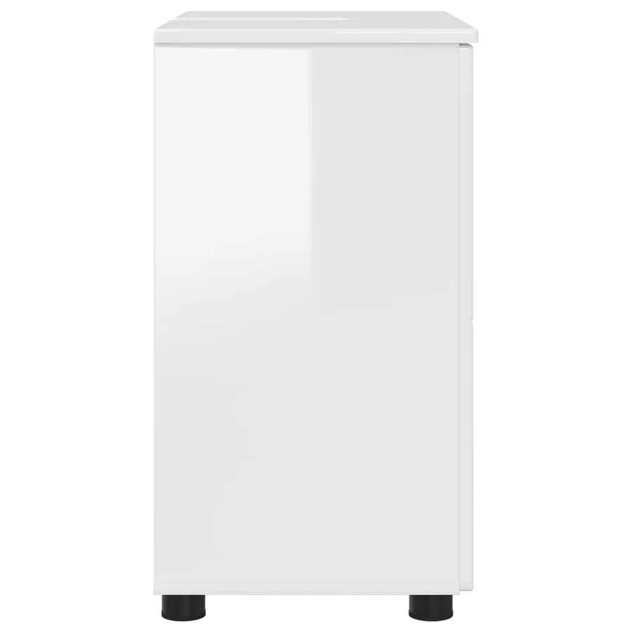 Cabinet de salle de bain Blanc brillant 61 x 35 x 64 cm - 7