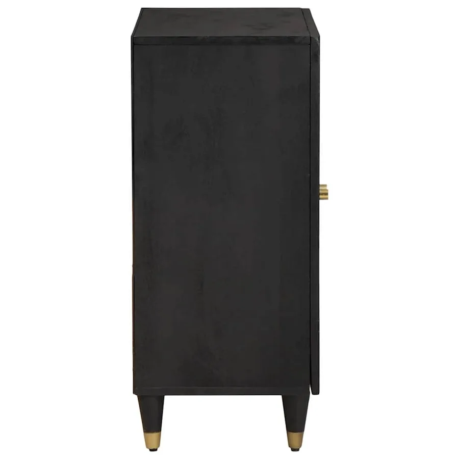 Buffet Noir 60 x 33 x 75 cm Bois de mangue massif - 4
