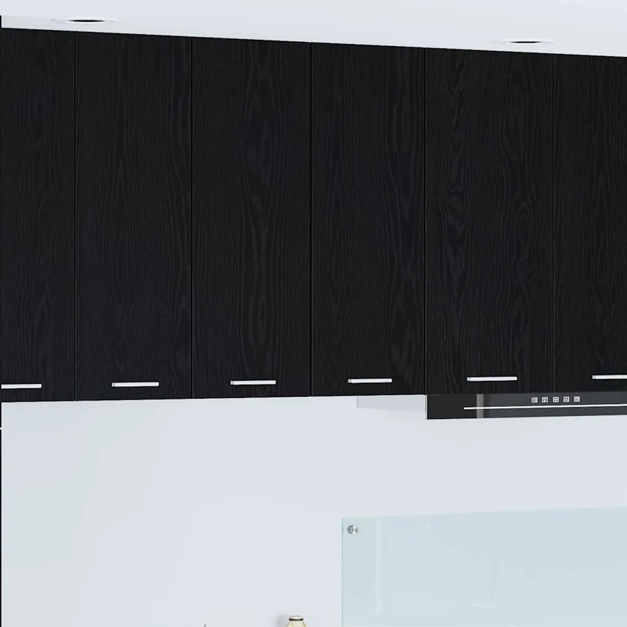 Armoire suspendue 2 pcs Chêne noir et Blanc 30 x 31 x 80 cm