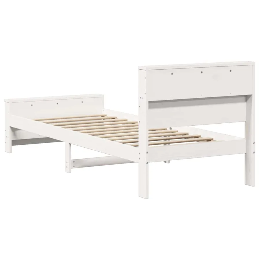 Cadre de lit Blanc 90 x 190 cm Bois d'ingénierie - 7