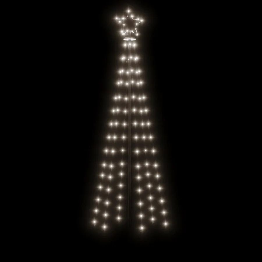 Arbre de Noël cône 108 LED Blanc froid 70x180 cm - 4