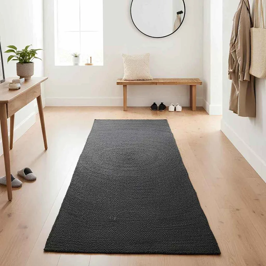 Tapis de surface Gris foncé 80 x 300 cm Jute - 2