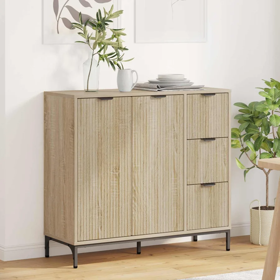 Buffet Chêne Sonoma 89,5 x 33 x 82 cm Bois d'ingénierie