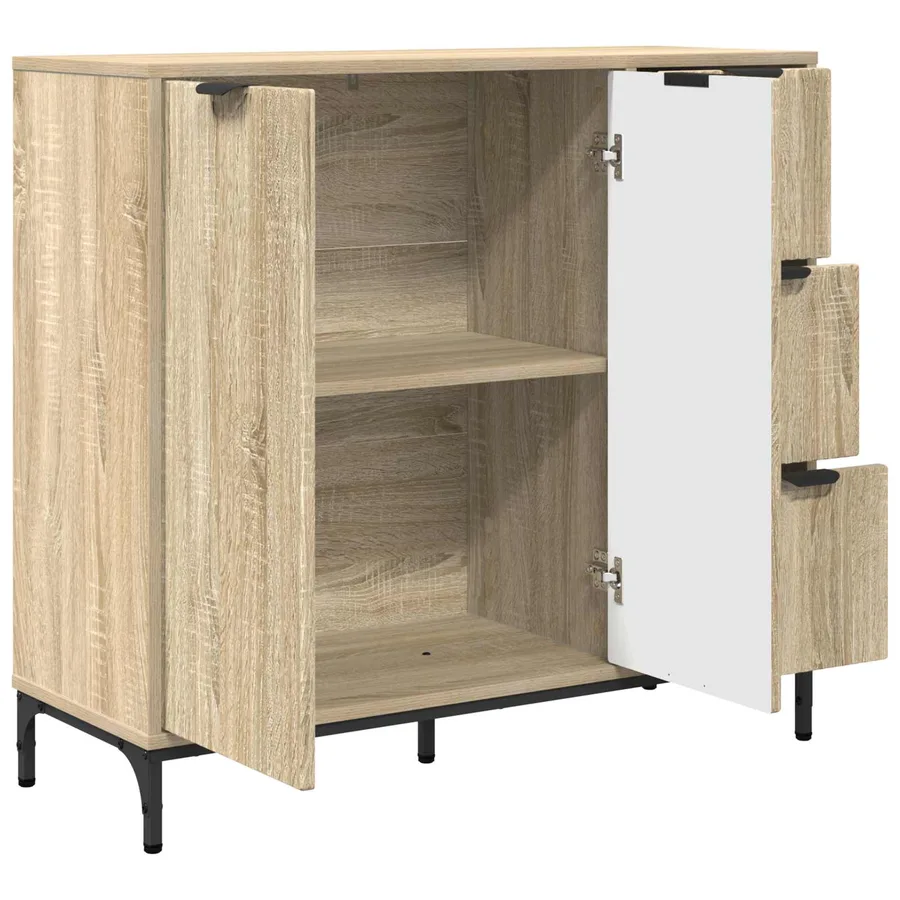 Buffet Chêne Sonoma 89,5 x 33 x 82 cm Bois d'ingénierie - 5