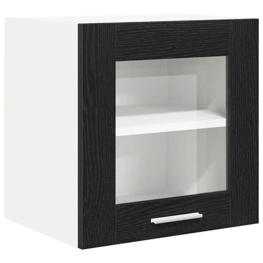 Armoire suspendue avec porte 2 pcs Chêne noir 40 x 31 x 40 cm - 5