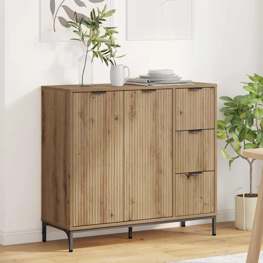 Buffet Chêne artisanal 89,5 x 33 x 82 cm Bois d'ingénierie