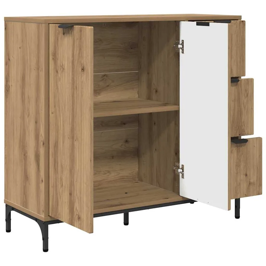 Buffet Chêne artisanal 89,5 x 33 x 82 cm Bois d'ingénierie - 5