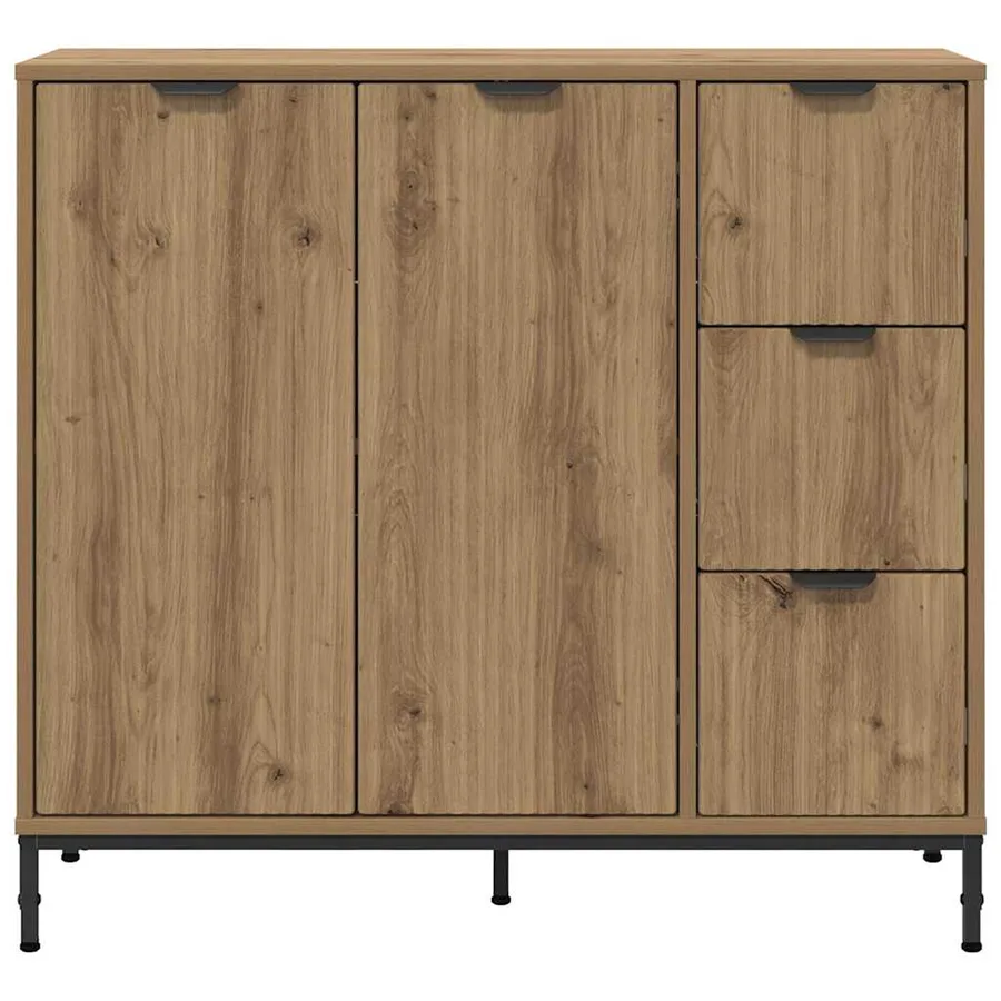 Buffet Chêne artisanal 89,5 x 33 x 82 cm Bois d'ingénierie - 6