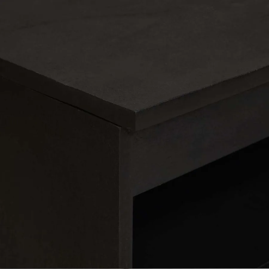 Buffet avec étagère Noir 60 x 33 x 75 cm Bois de mangue massif - 6