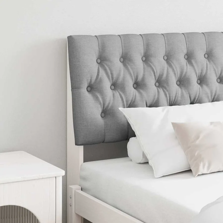Tête de lit capitonnée Gris clair 180 cm Pin massif