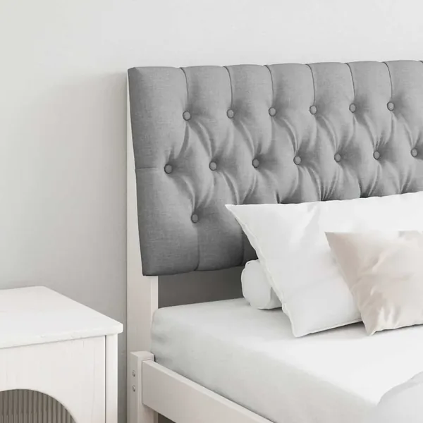 Tête de lit capitonnée Gris clair 180 cm Pin massif