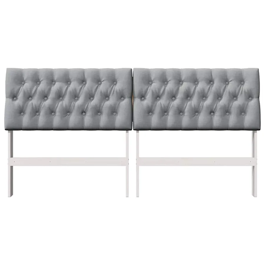 Tête de lit capitonnée Gris clair 180 cm Pin massif - 4