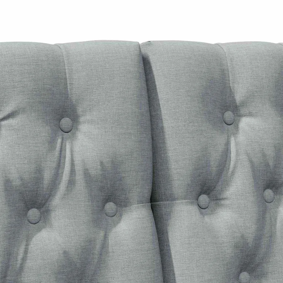 Tête de lit capitonnée Gris clair 180 cm Pin massif - 7