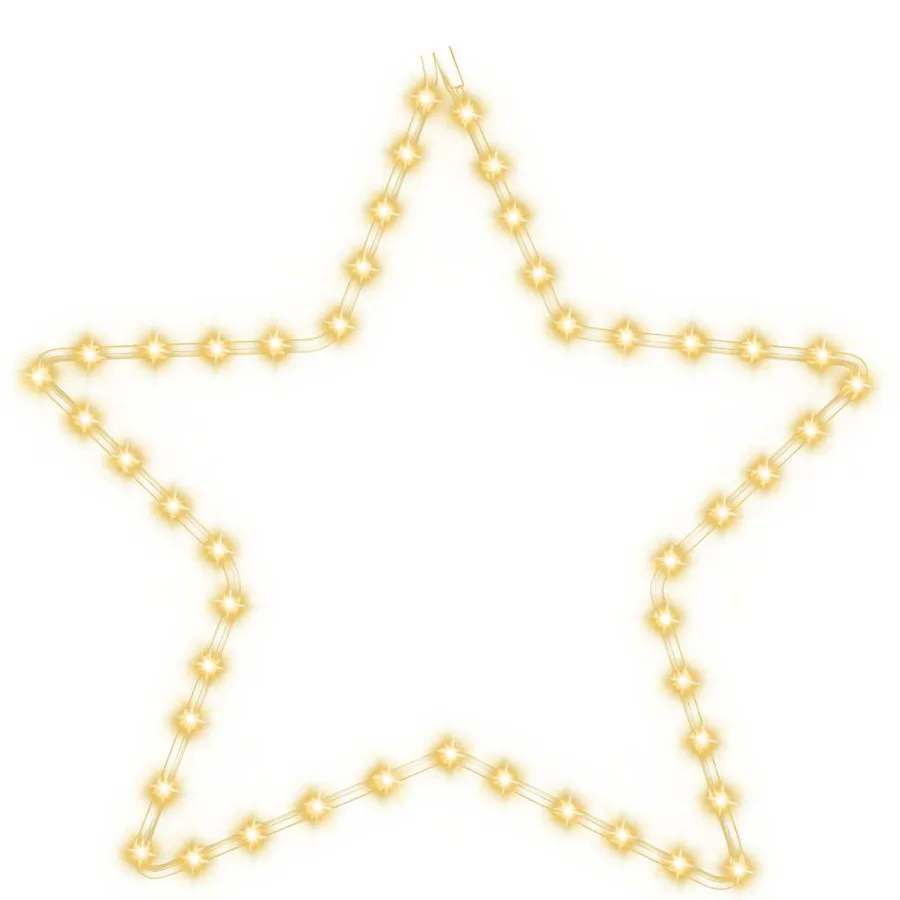 Figure d'étoile de Noël avec 48 LED blanc chaud 56 cm - 2