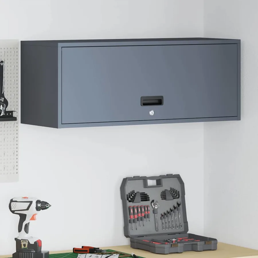 Armoire murale pour garage Anthracite 90 x 33 x 35 cm