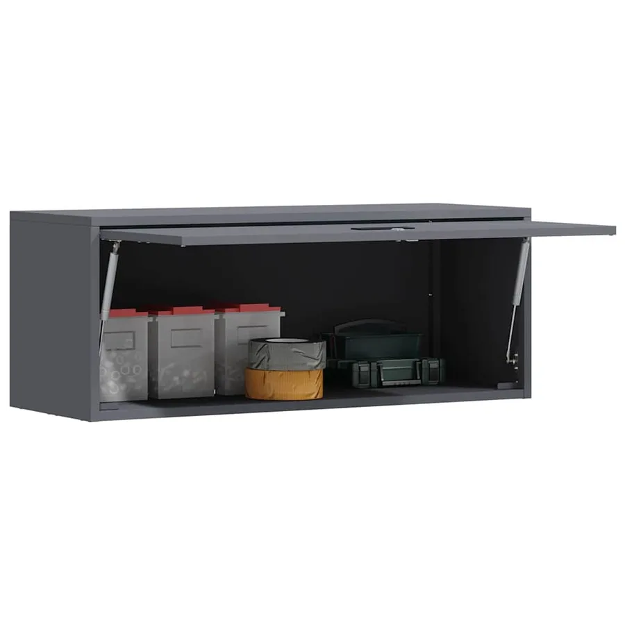 Armoire murale pour garage Anthracite 90 x 33 x 35 cm - 3