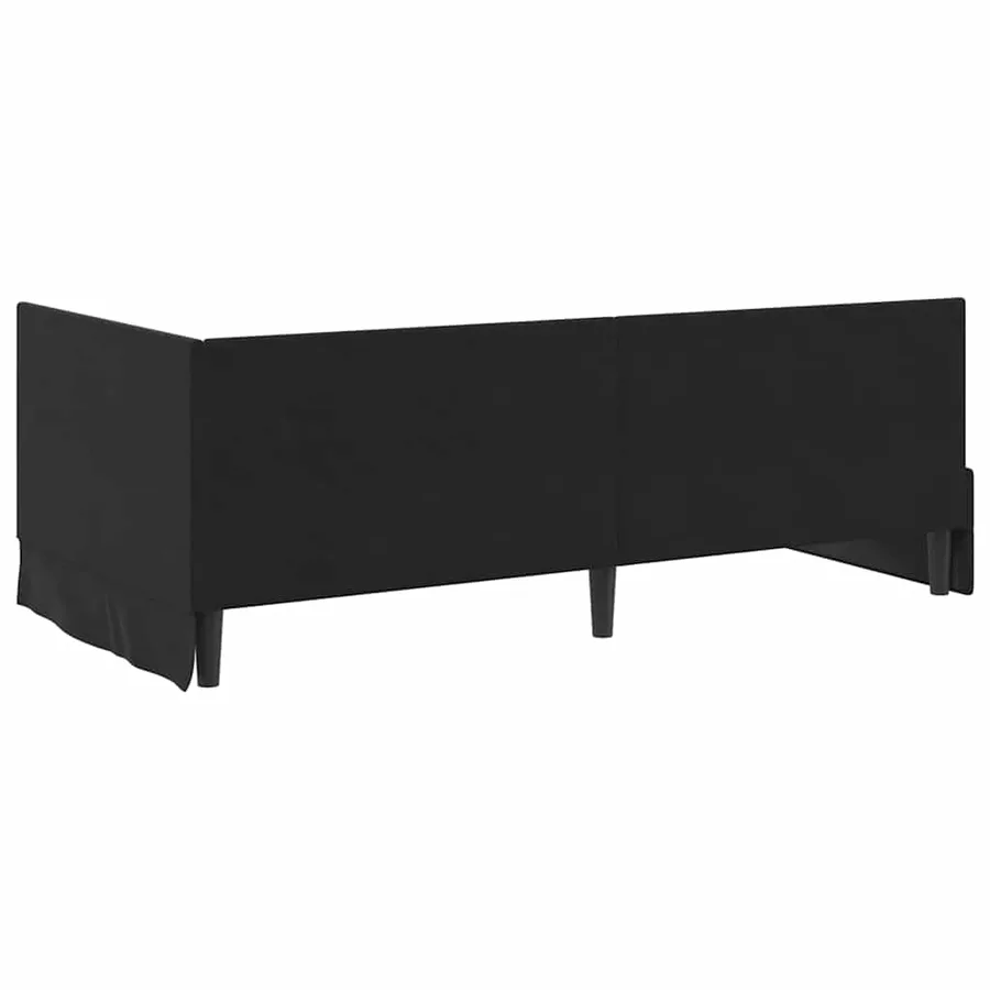 Cadre de lit d'angle avec matelas 2 pcs Noir Velours - 9