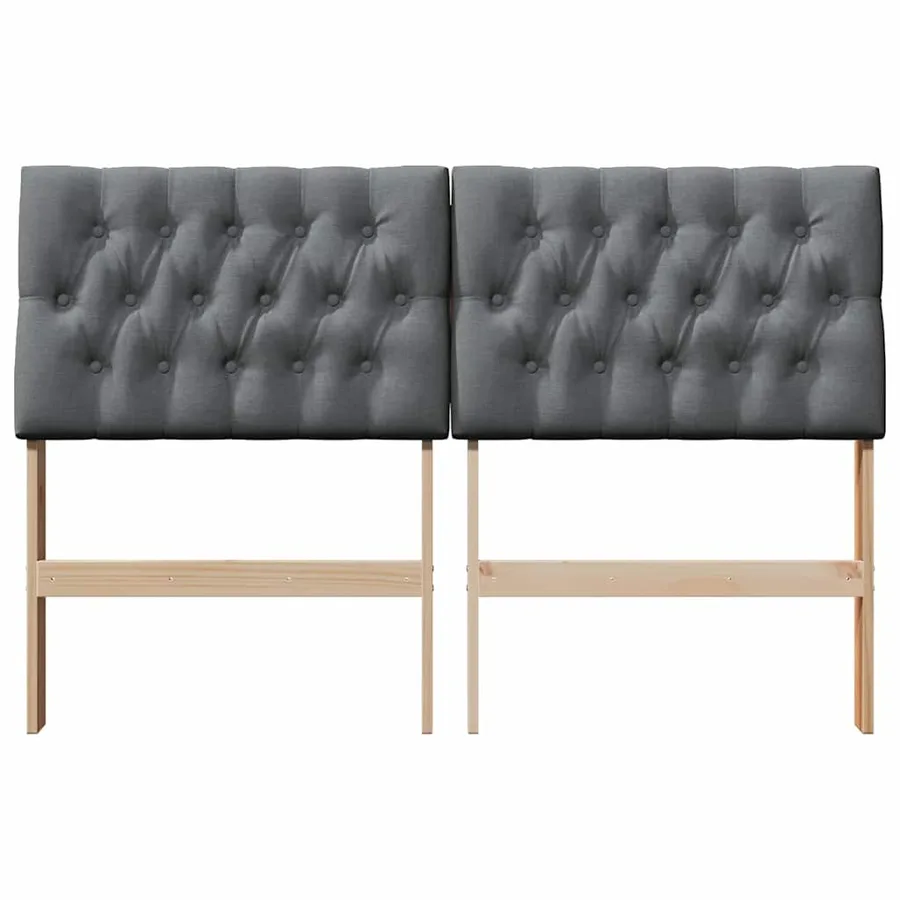 Tête de lit capitonnée Gris foncé 150 cm Pin massif - 4