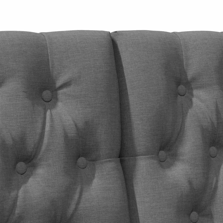 Tête de lit capitonnée Gris foncé 150 cm Pin massif - 7