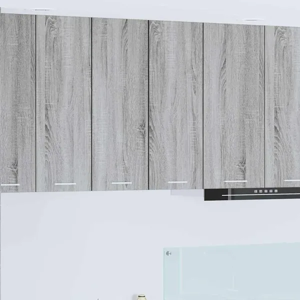 Armoire suspendue 2 pcs Gris Sonoma et Blanc 30 x 31 x 80 cm