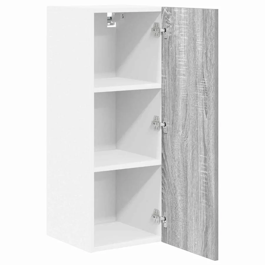 Armoire suspendue 2 pcs Gris Sonoma et Blanc 30 x 31 x 80 cm - 5