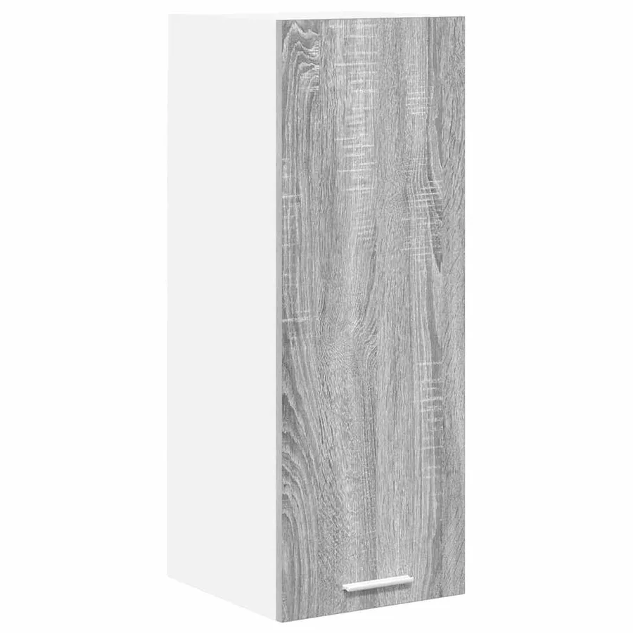 Armoire suspendue 2 pcs Gris Sonoma et Blanc 30 x 31 x 80 cm - 6