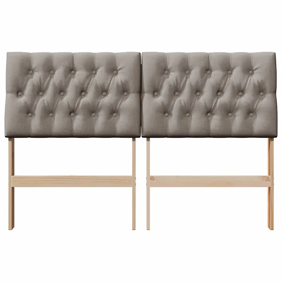 Tête de lit capitonnée Taupe 150 cm Pin massif - 4