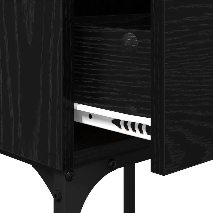 Table de chevet Chêne noir 40 x 29 x 60 cm Bois d'ingénierie - 10