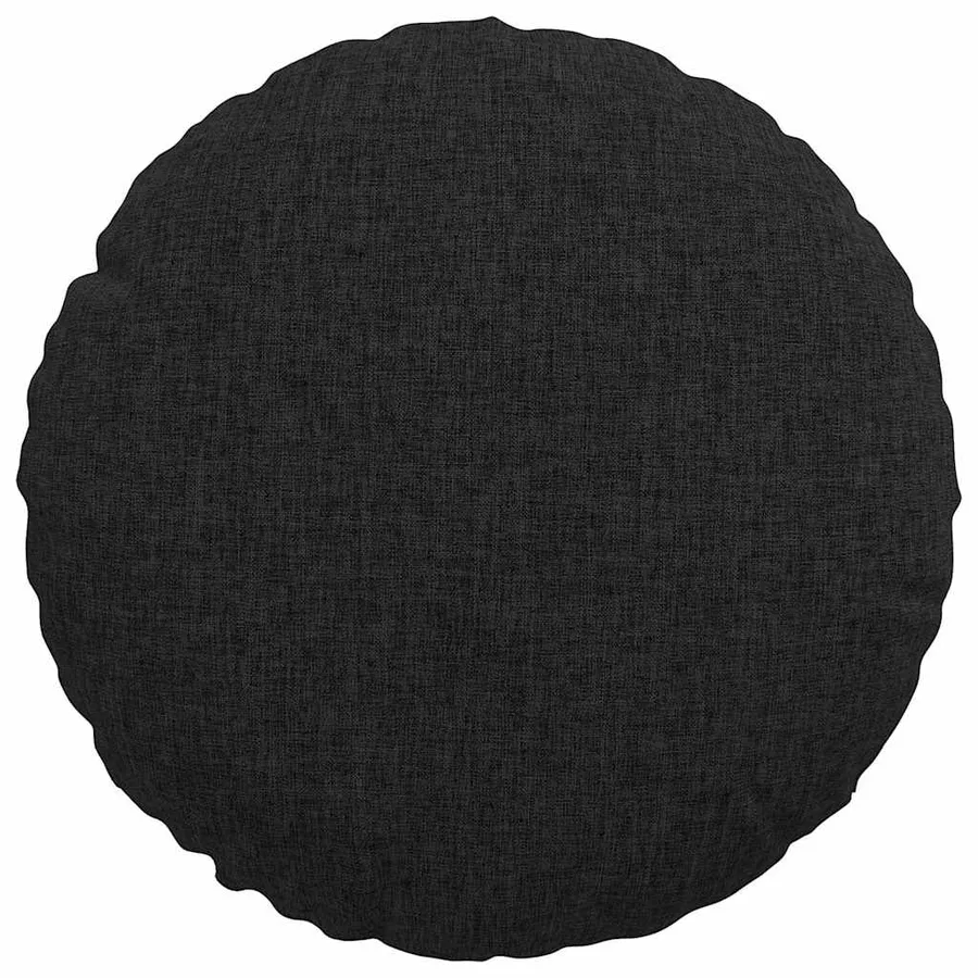 Coussins de siège 2 pcs Noir Ø30 x 13 cm tissu - 6